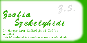 zsofia szekelyhidi business card